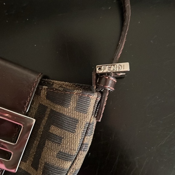HOLIDAY SALE! Fendi Zucca FF Logo Mini Croissant Bag - vintage & rare! - Picture 6 of 17